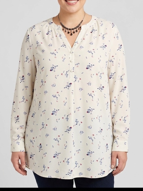 Penmans Tops - 😍SHOW SPECIAL PENMANS Cream Floral Long-Sleeve Blouse XL